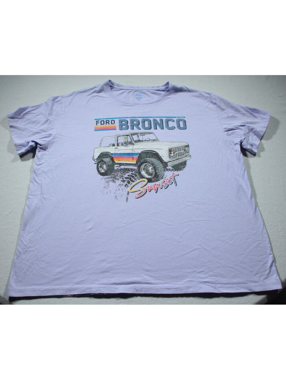 Ford Bronco Sunset 2XL T-Shirt Purple Shirt XXL